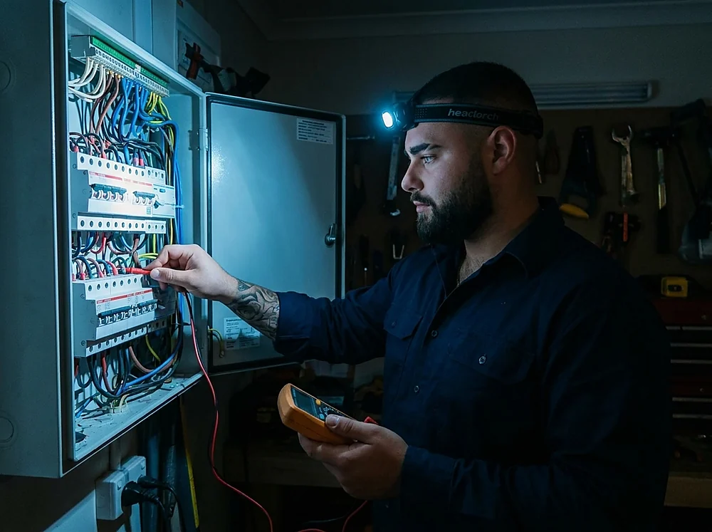 Andrea fault-finding at a switchboard