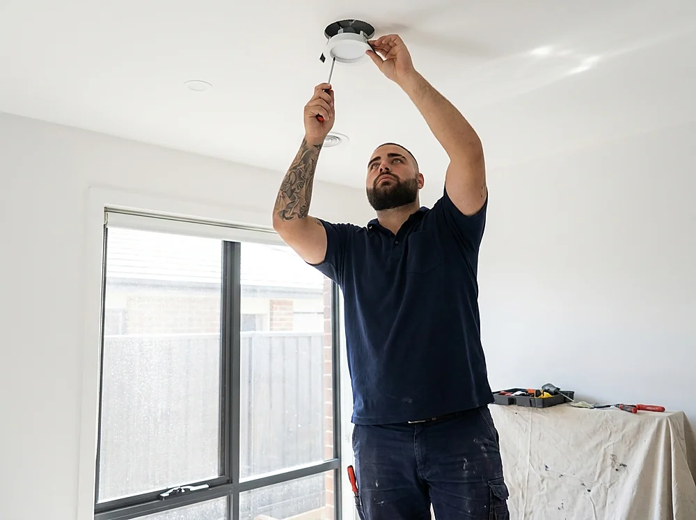 Andrea on a residential electrical job